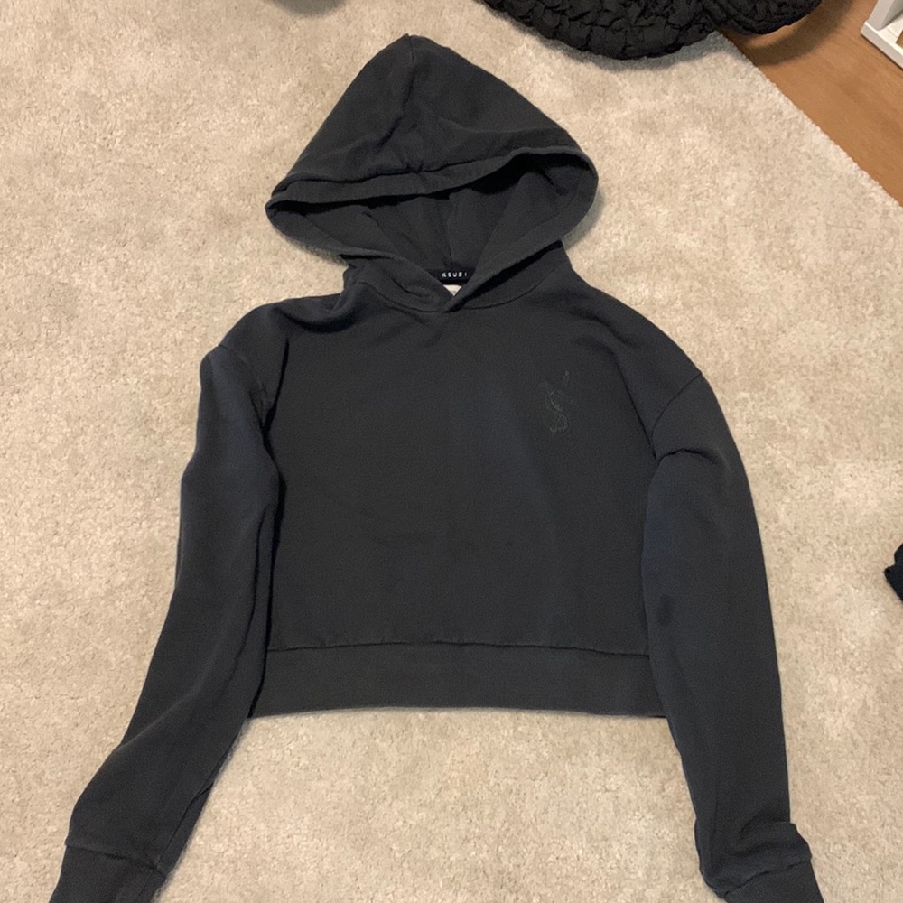 Ksubi faded crop hoodie
